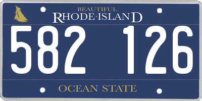 RI license plate 582126