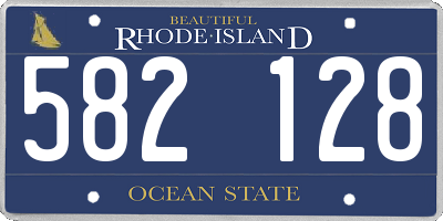 RI license plate 582128