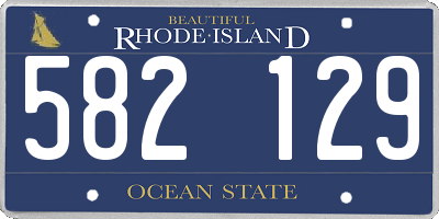 RI license plate 582129