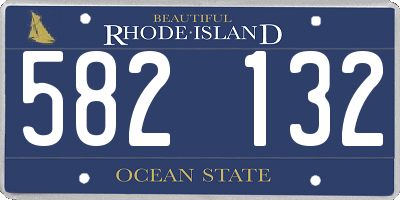 RI license plate 582132