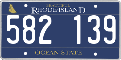 RI license plate 582139