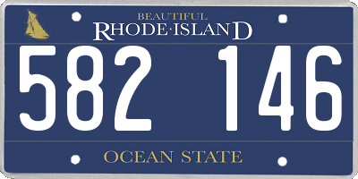 RI license plate 582146