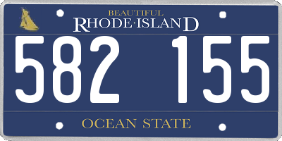 RI license plate 582155