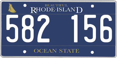 RI license plate 582156