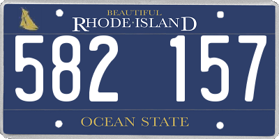 RI license plate 582157