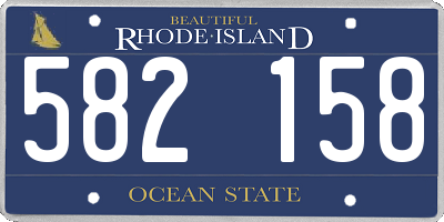 RI license plate 582158