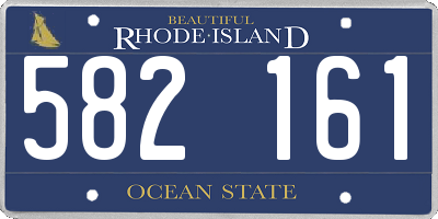 RI license plate 582161