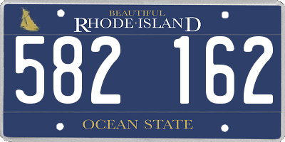 RI license plate 582162