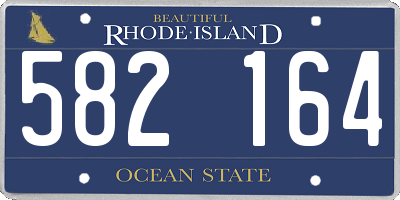 RI license plate 582164