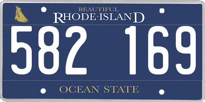 RI license plate 582169