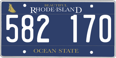 RI license plate 582170