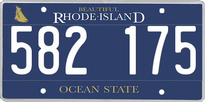 RI license plate 582175