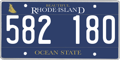 RI license plate 582180