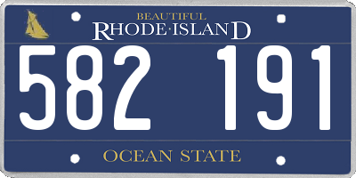 RI license plate 582191