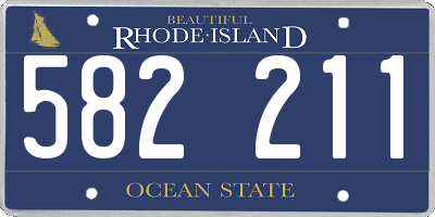 RI license plate 582211