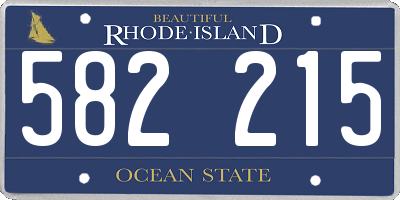 RI license plate 582215