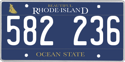 RI license plate 582236