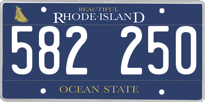 RI license plate 582250
