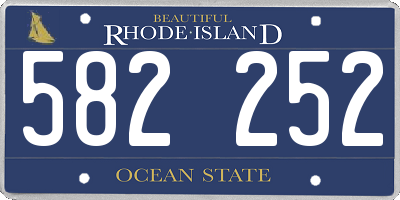 RI license plate 582252