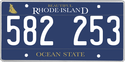 RI license plate 582253