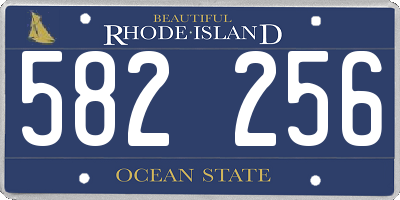 RI license plate 582256