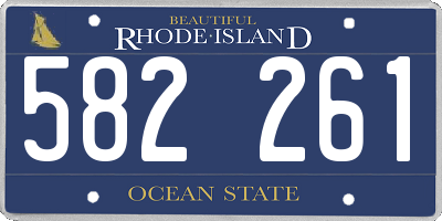 RI license plate 582261
