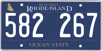RI license plate 582267