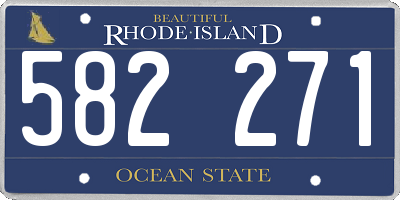 RI license plate 582271