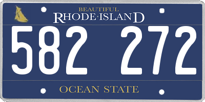 RI license plate 582272