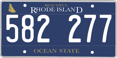 RI license plate 582277