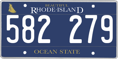 RI license plate 582279
