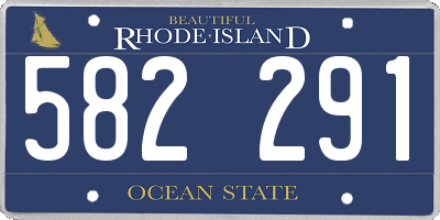 RI license plate 582291