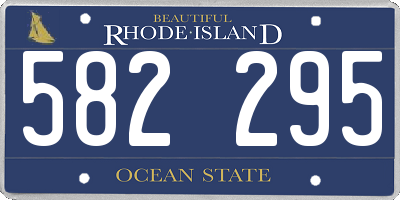 RI license plate 582295