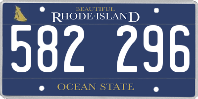 RI license plate 582296