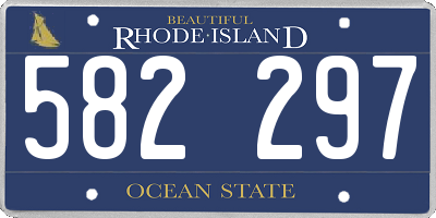 RI license plate 582297