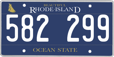RI license plate 582299