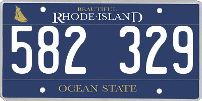 RI license plate 582329