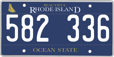 RI license plate 582336