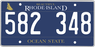 RI license plate 582348