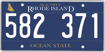 RI license plate 582371