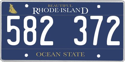 RI license plate 582372