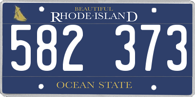 RI license plate 582373