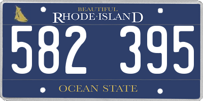 RI license plate 582395