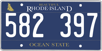 RI license plate 582397