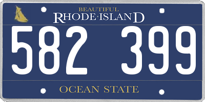 RI license plate 582399