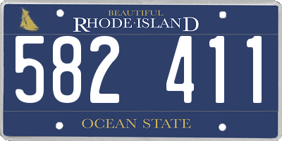 RI license plate 582411