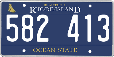 RI license plate 582413