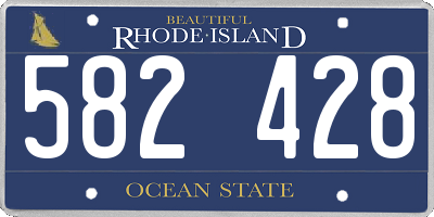 RI license plate 582428