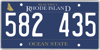 RI license plate 582435