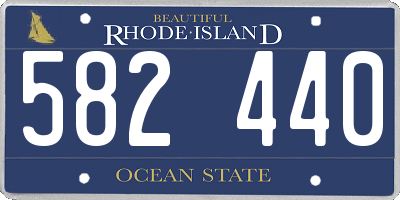 RI license plate 582440